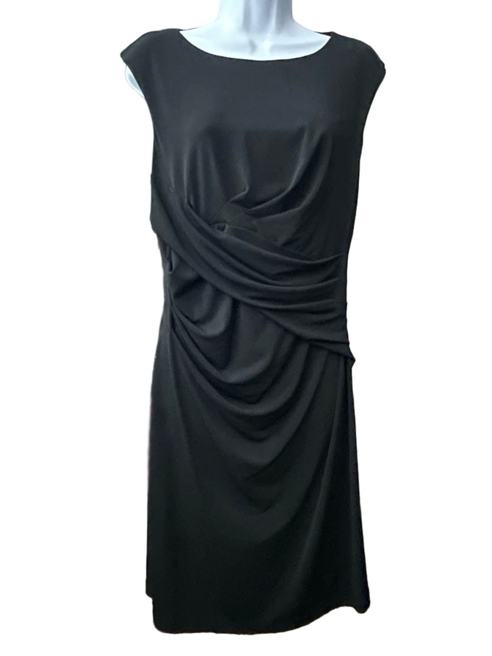 Banana Republic Black Knit Slink Sleeveless Lined Midi Dress Women’s Size 10